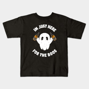 funn halloween im just here for the boos funny halloween costume Kids T-Shirt